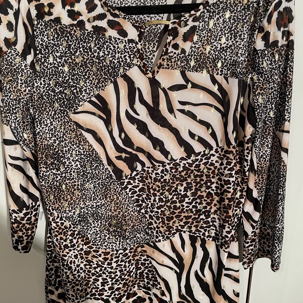 Chic Animal Print Women's Blouse